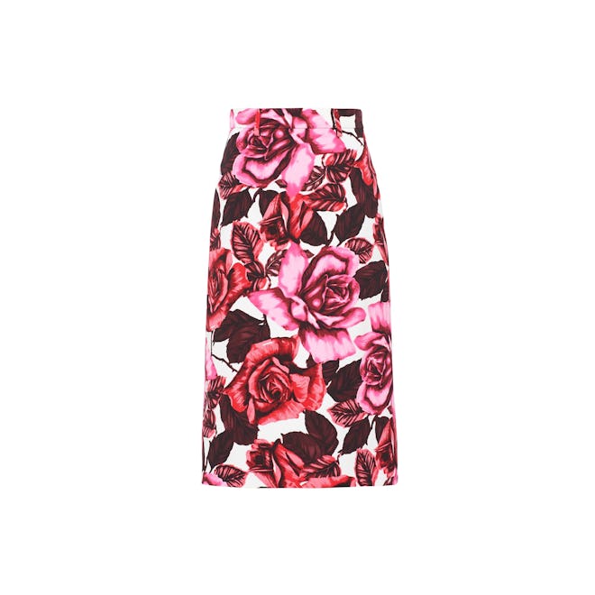 Printed Poplin Skirt