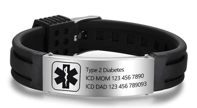 Lam Hub Fong Silicone Adjustable Medical ID Bracelet