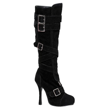 Black Vixen Buckle Knee-High Boots
