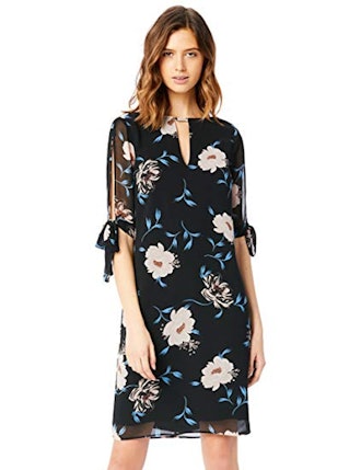 Truth & Fable Sheer Sleeve Tunic Dress
