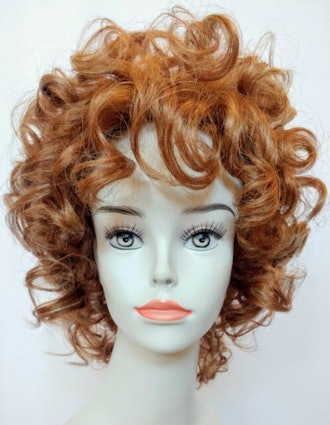 Red Blonde Short Curly Wig 