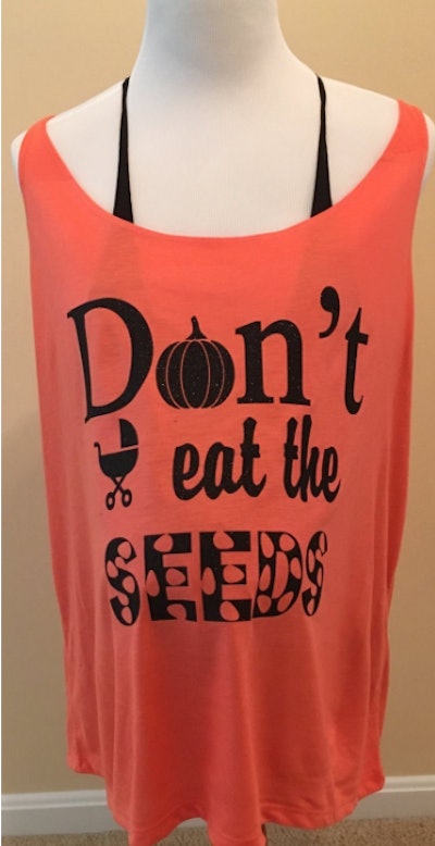 Don't Eat The Pumpkin Seeds Maternity Tank Top
