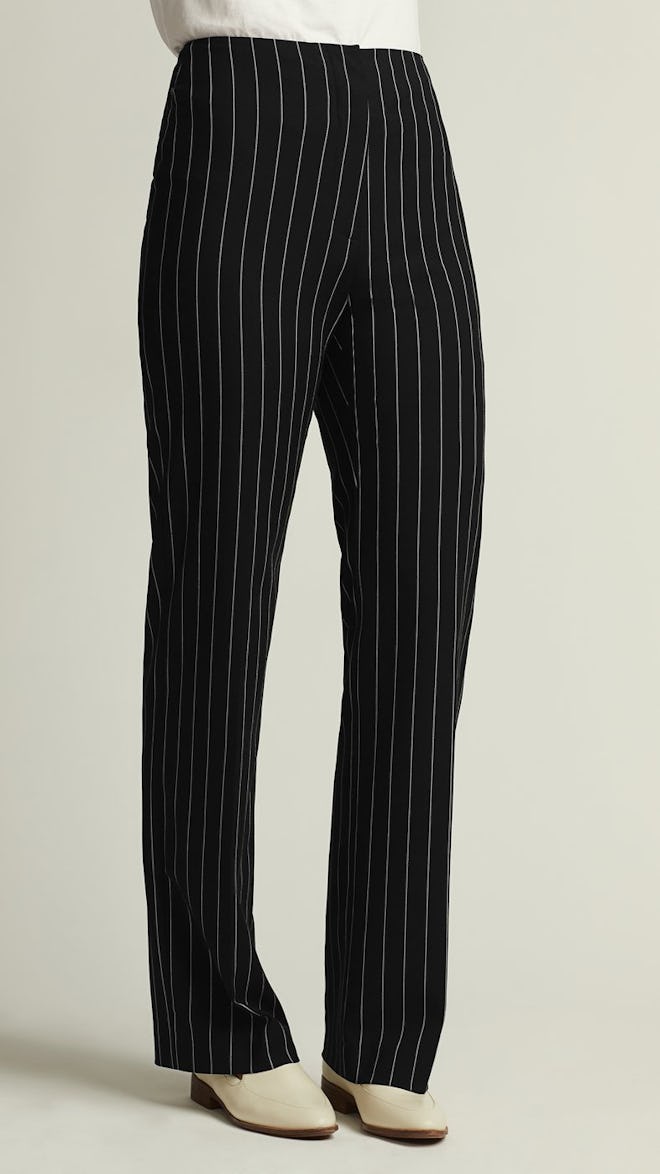 Pinstripe Straight Leg Pant