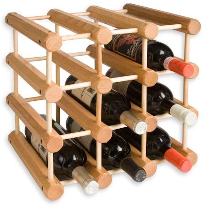 J.K. Adams Ash Wood 12-Bottle Wine Rack