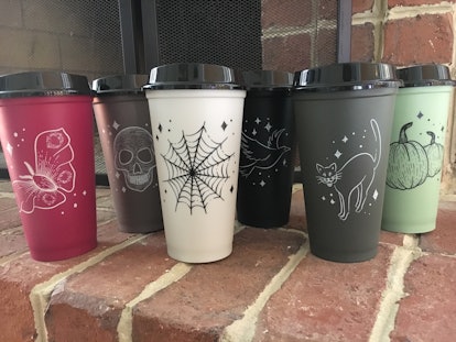 Starbucks' Reusable Halloween Hot Cups Are A Big Spooky Mood