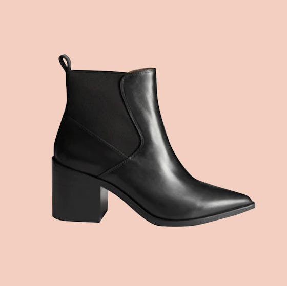 Chunky Chelsea Leather Boots