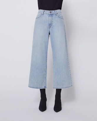 The Cropped Wide Leg Jean In Partly Cloudy 