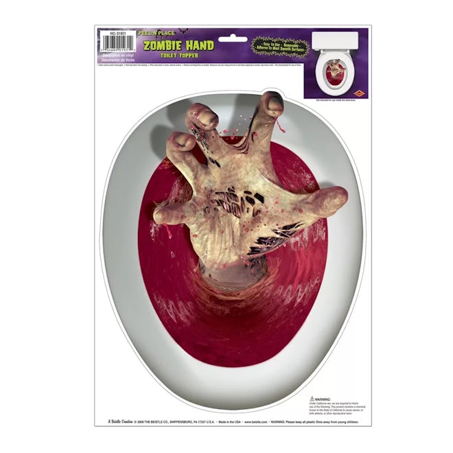 Halloween Hand Toilet Topper Peel 'N Place Toilet Seat Decals
