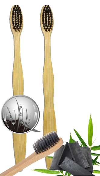 Natural Bamboo Charcoal Toothbrush - 100% Organic, Biodegradable and Eco-Friendly