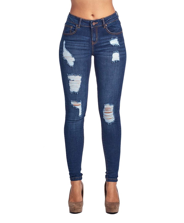 ICONICC Women's Butt-Lifting Destroyed Skinny Jeans