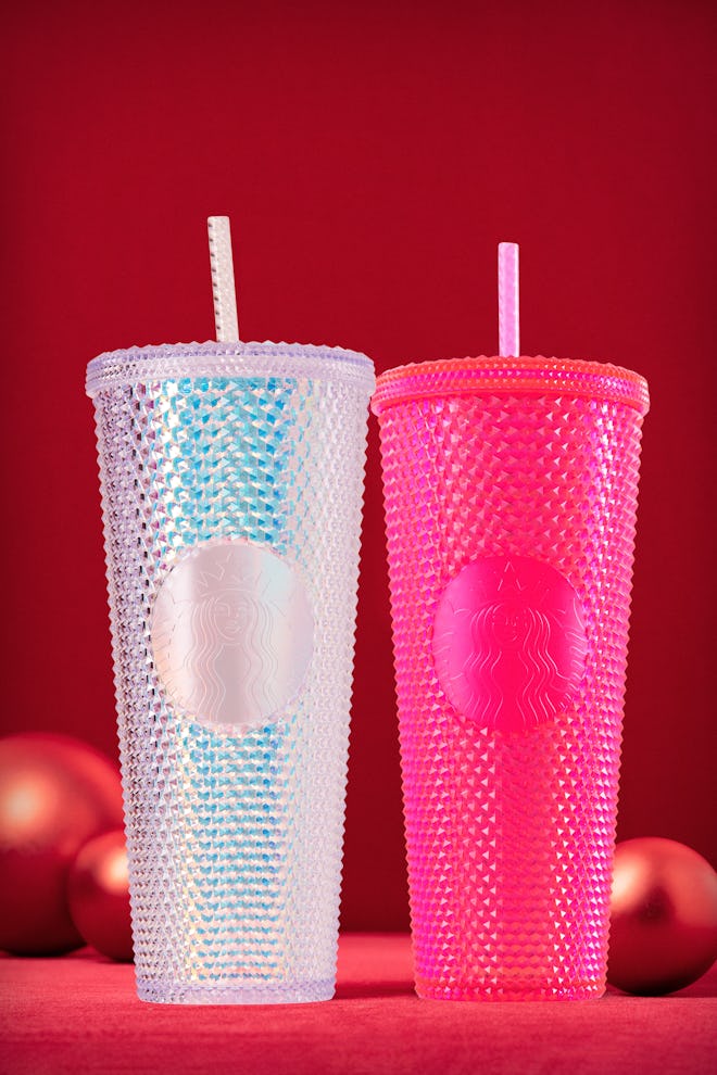 Iridescent Cold Cups  in Bling Platinum and Neon Pink