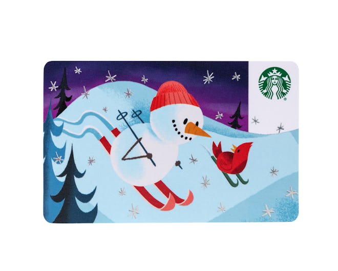 Starbucks card in festive holiday design