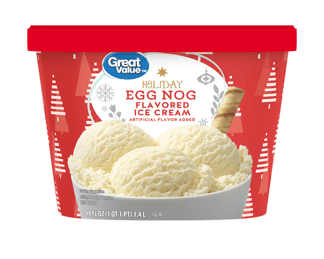 Great Value Holiday Egg Nog Ice Cream