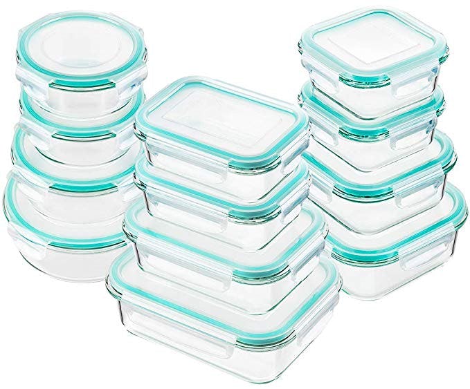 Bayco Glass Food Storage Containers (Set of 24)
