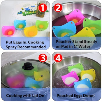 COZILIFE Silicone Egg Poaching Cups
