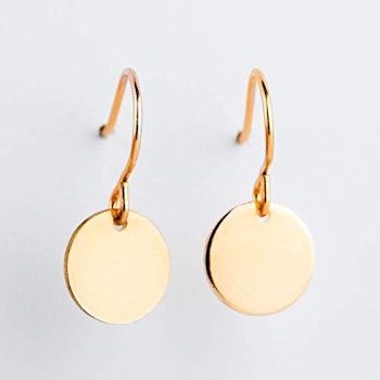 14-Karat Yellow Gold Fill Circle Drop Earrings