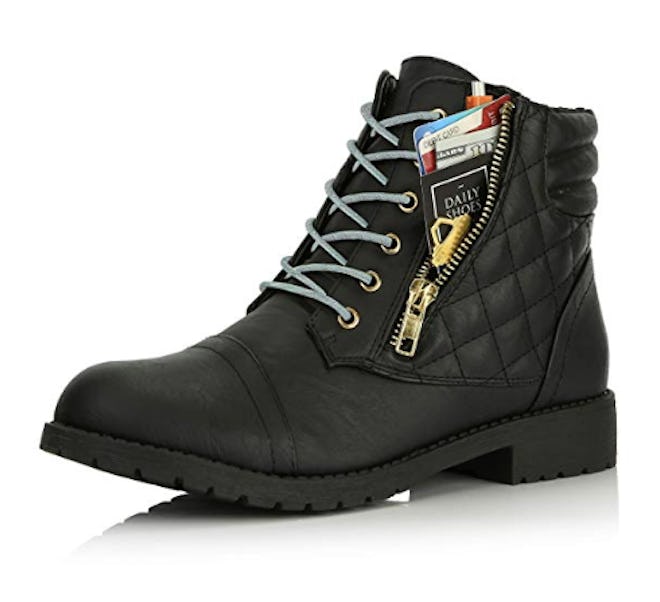 DailyShoes Ankle High Combat Boots