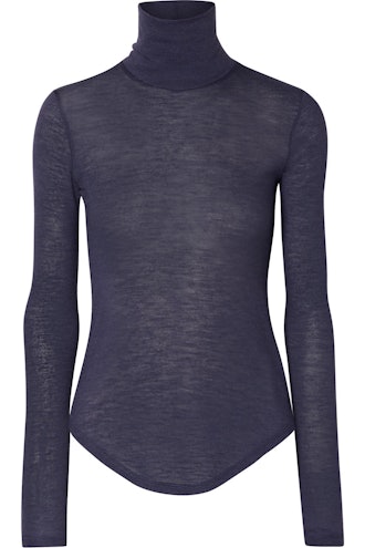 Lucie Slub Cashmere and Silk-Blend Turtleneck