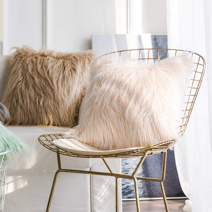 Faux Fur Throw Pillow Cover (2-Pack)