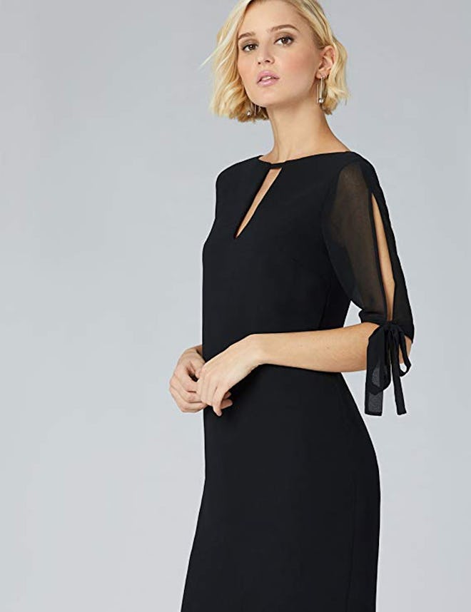 Truth & Fable Sheer Sleeve Tunic Dress
