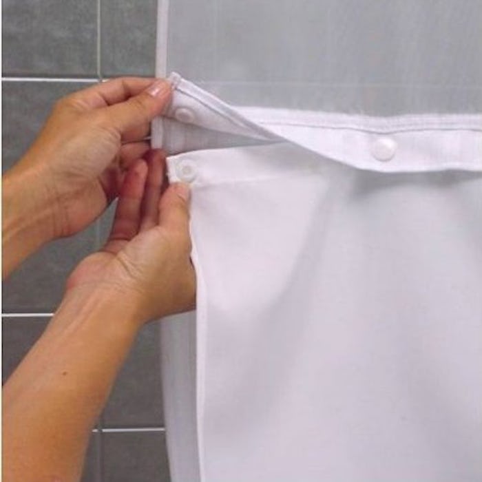 Hookless Polyester Snap-In Shower Curtain Liner