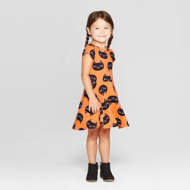 Toddler Girls' 'Cat' Halloween Dress