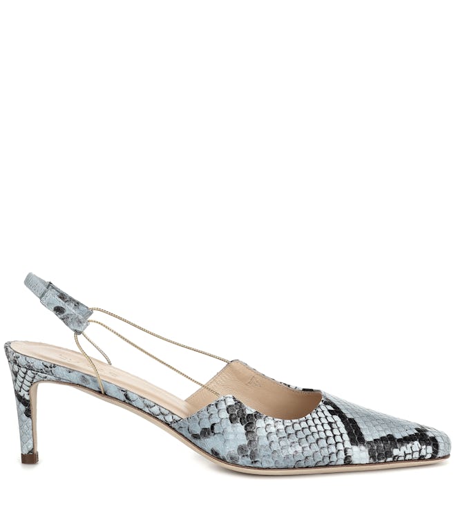 Gabriella Snake-Effect Leather Pumps