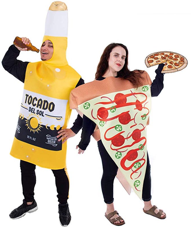 Pizza Slice and Beer Bottle Couples Halloween Costume