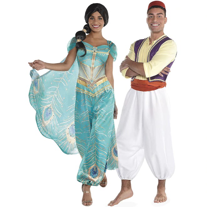 Adult Jasmine Whole New World and Aladdin Couples Costume