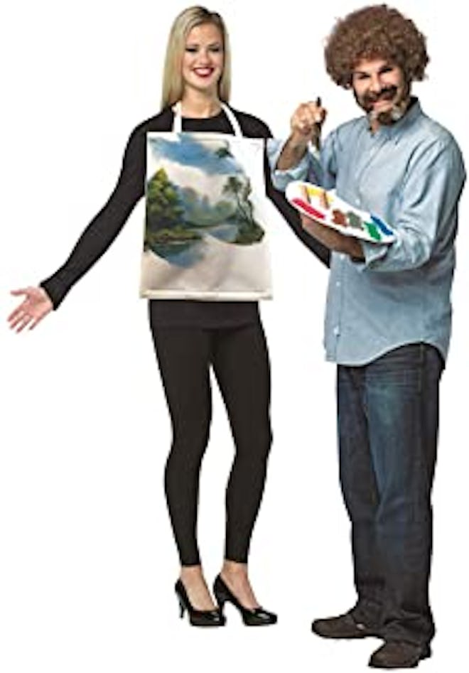 Bob Ross and Painted Canvas Couples Costume
