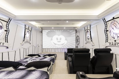This Disney themed Airbnb in Kissimmee includes a Mickey home theater.