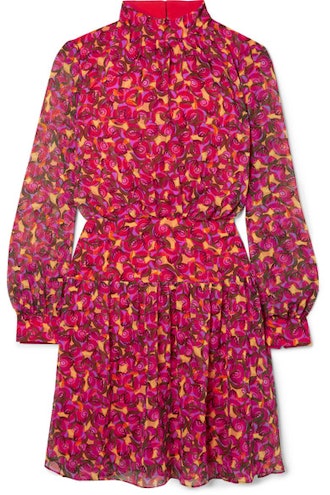 Isabel B Printed Silk-Georgette Mini Dress