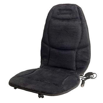 HealthMate Velour Heated Seat Cushion with Lumbar Support