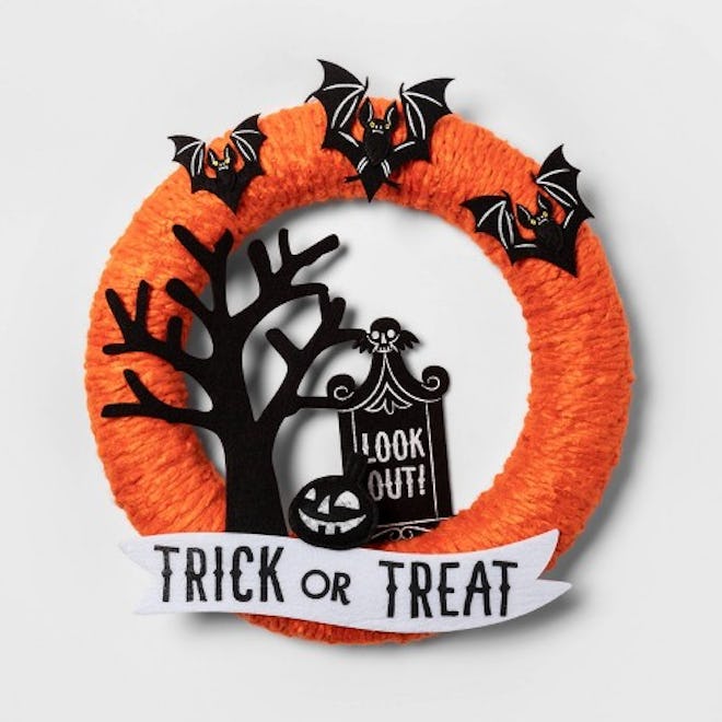 Haunted House Fabric Yarn Wreath - Hyde & EEK! Boutique™