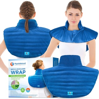 PhysioNatural Large Microwaveable Neck and Shoulder Wrap