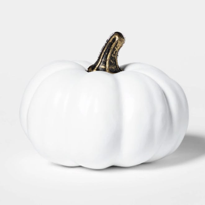 Mini White Halloween Pumpkin 