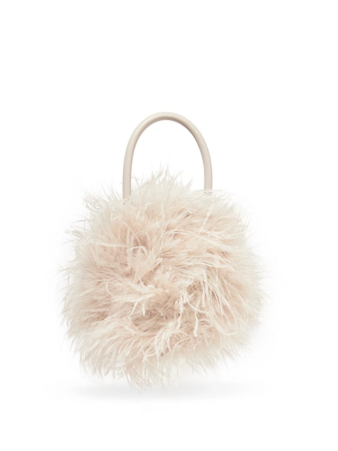 Zadie Feather-Embellished Leather Tote