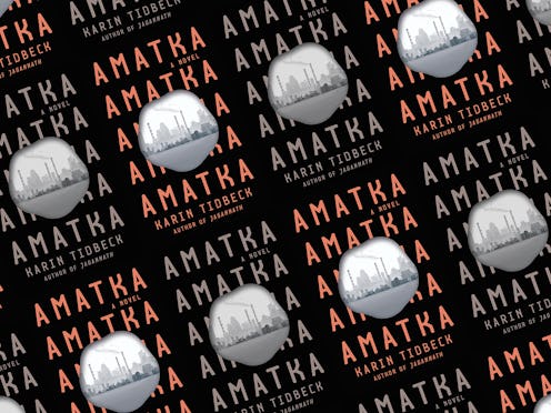 Multiple covers of the Swedish horror novel 'Amatka' by Karin Tidbeck