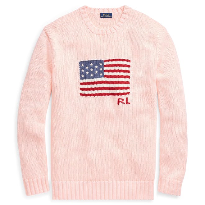 Pink Pony Flag Cotton Jumper