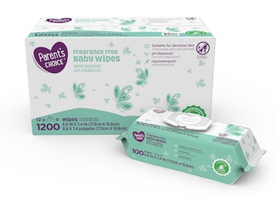 Parent's Choice Fragrance Free Baby Wipes (8 packs of 100)