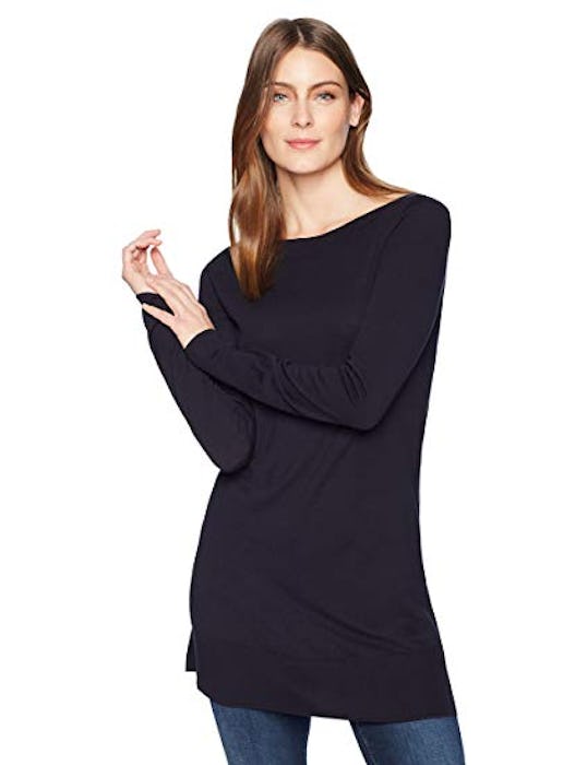 Lark & Ro Boatneck Tunic Sweater