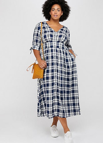 Monsoon Curve Dolly Check Dress