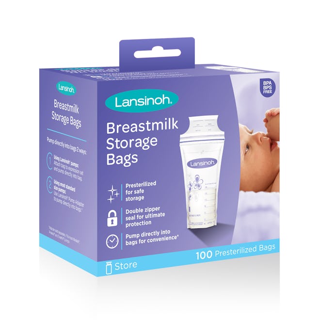 Lansinoh Breast Milk Storage Bags, 100 Count