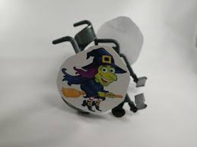 Witch Flying Broom Wheelchair Costume
