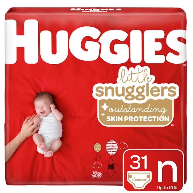 HUGGIES Little Snugglers Diapers, Size Newborn (128 Count)