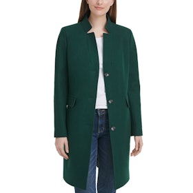 DKNY Stand-Collar Reefer Coat