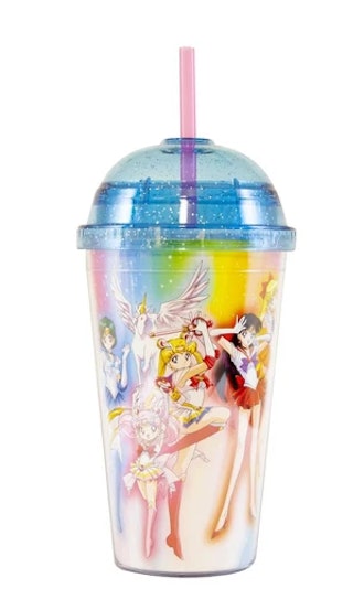Just Funky Sailor Moon 16oz. Carnival Cup with Glitter Dome Lid