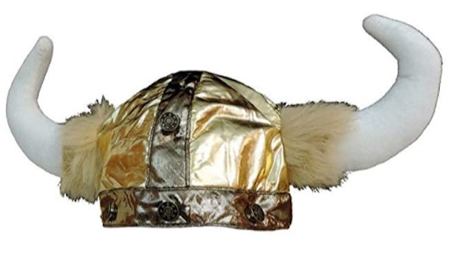 Plush Gold Viking Warrior Hat Cap