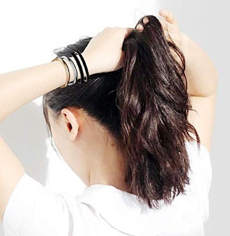 Zuo Bao Stainless Steel Bracelet & Hair Elastic Holder