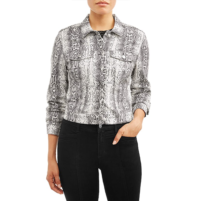 Sofia Jeans Marianella Python Print Denim Jacket Women's